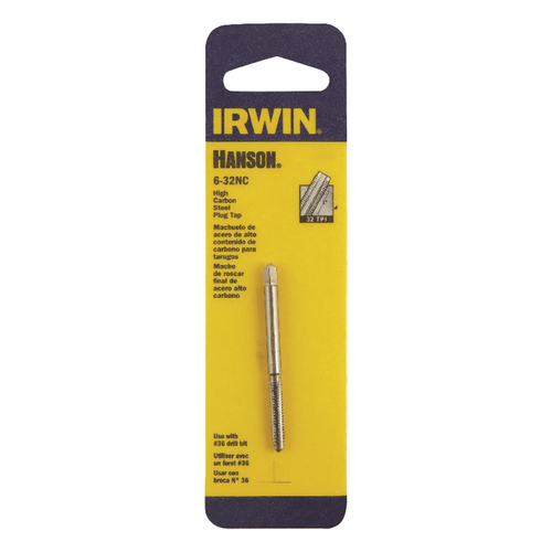 Irwin 1118 Plug Tap Hanson High Carbon Steel SAE 6 - 32