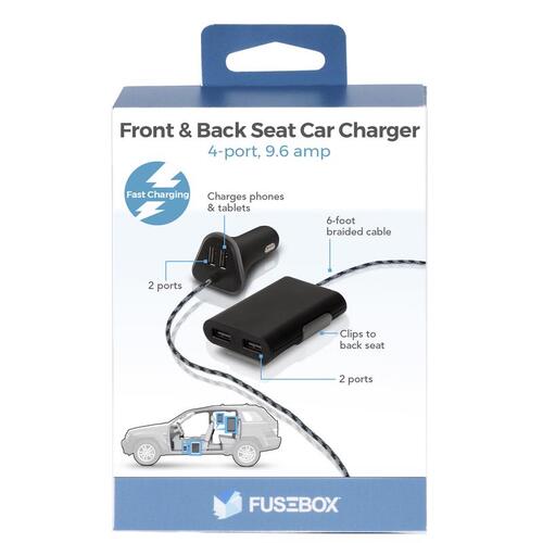 FuseBox 141 0412 FB4 USB Car Charger Black