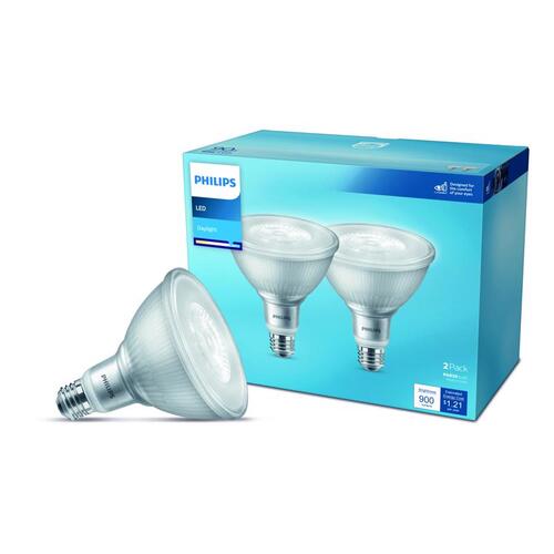 Philips 573220 LED Floodlight Bulb PAR 38 E26 (Medium) Daylight 90 Watt Equivalence Clear