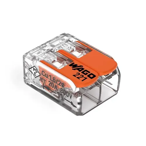 WAGO 0221412K00-012 Lever Nuts 2 Wire Conductor Compact Splicing Connectors