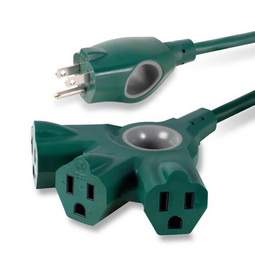 Extension Cord Philips Indoor or Outdoor 25 ft. L Green 16/3 Green