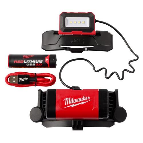 Milwaukee 2118-21 Head Lamp Redlithium 600 lm Black/Red LED Black/Red