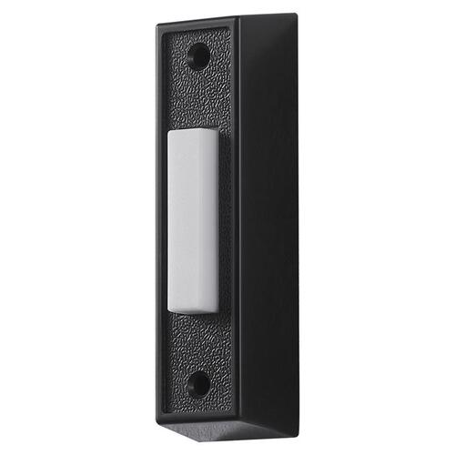 Pushbutton Doorbell Heath Zenith Black/White Plastic Wired Black/White