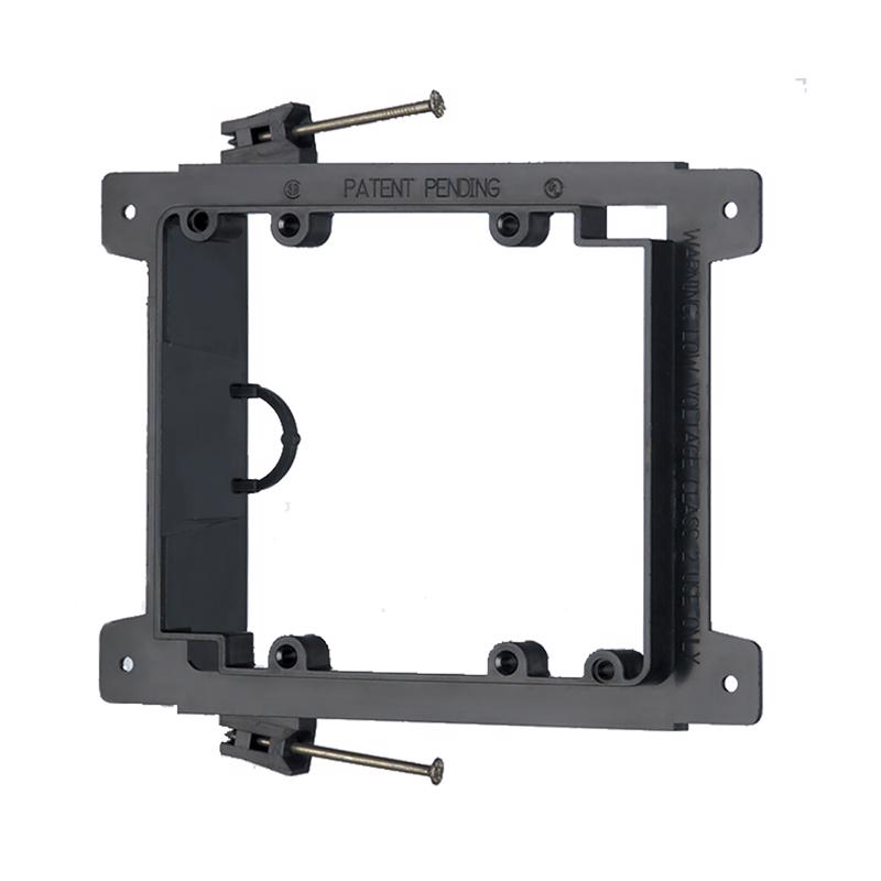 Vanco LVN2-AC Low Voltage Mounting Bracket New Work Rectangle PVC 2 gang Black Black