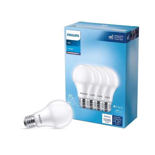 LED Bulb A19 E26 (Medium) Daylight 75 Watt Equivalence Daylight