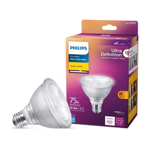 LED Bulb PAR30 E26 (Medium) Bright White 75 Watt Equivalence Clear