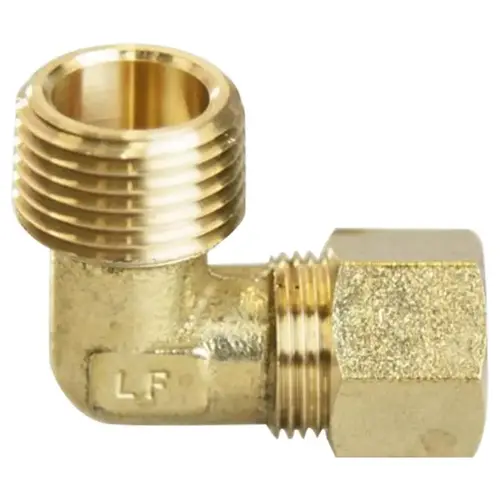 90 Degree Elbow 1/2" Compression X 1/2" D MPT Brass