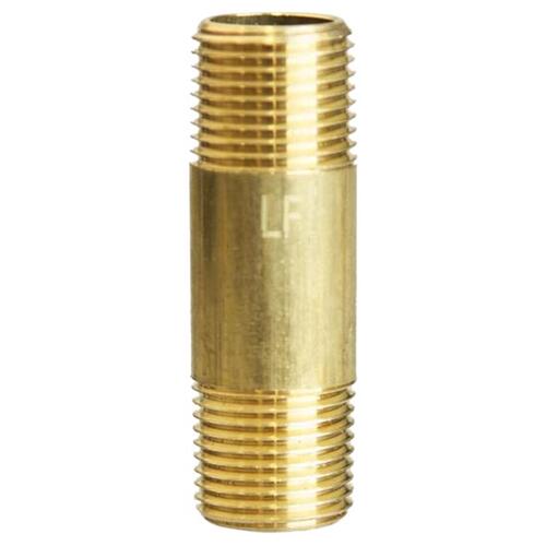 Nipple 3/8" MPT 3/8" D MPT Yellow Brass 2" L