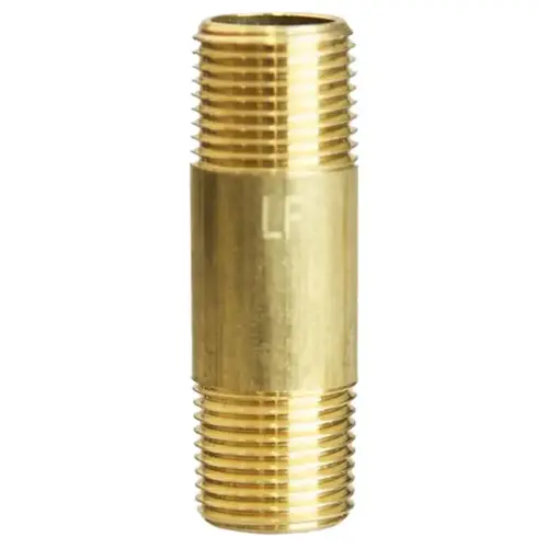 Nipple 3/8" MPT X 3/8" D MPT Red Brass 2" L - pack of 5