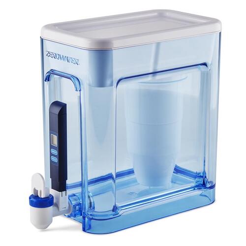 ZeroWater ZD-022-RR Water Filtration Dispenser Ready-Read 22 cups Blue/White Blue/White