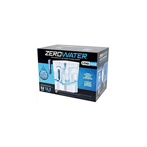 ZeroWater ZD-052-RR Water Filtration Dispenser Ready-Read 52 cups Blue/White Blue/White