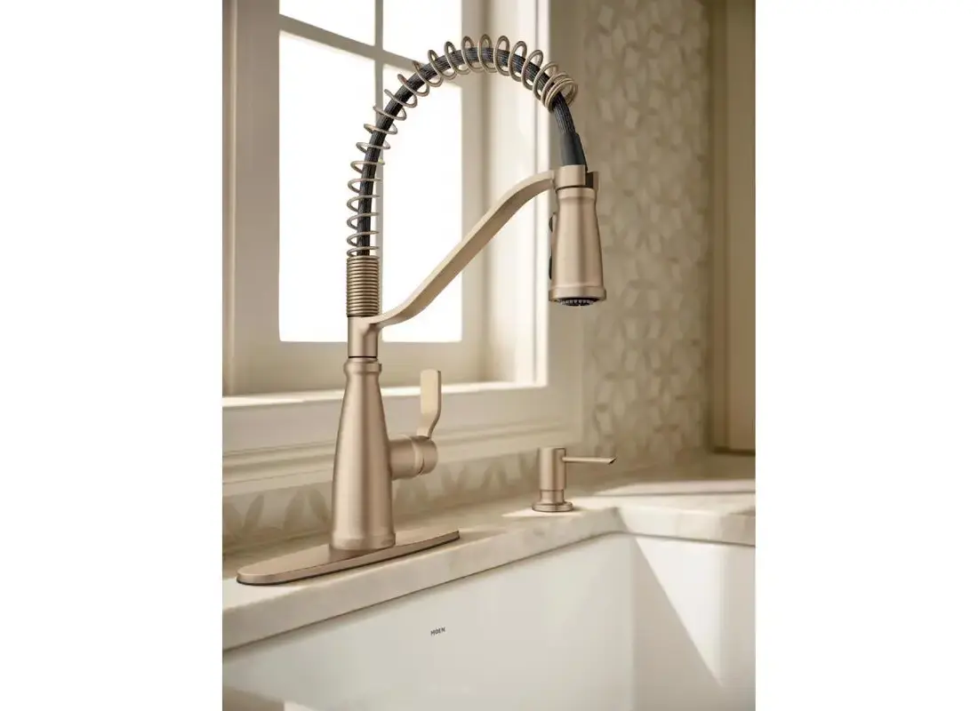 Moen Nolia Küchenarmatur Bronzed Gold - Edler Ausz Produktbild-Vorschau 1