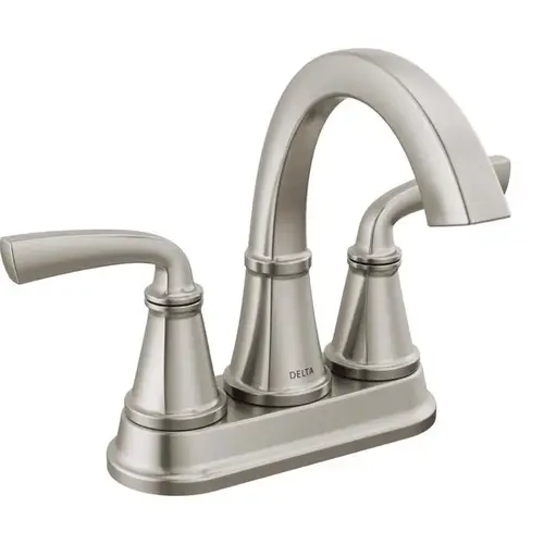 Centerset Bathroom Sink Faucet Geist Brushed Nickel 4" Brushed Nickel