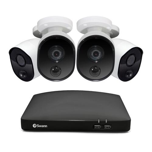 Swann SWDVK-446854-US DVR Security Camera System Hardwired Indoor and Outdoor Black/White