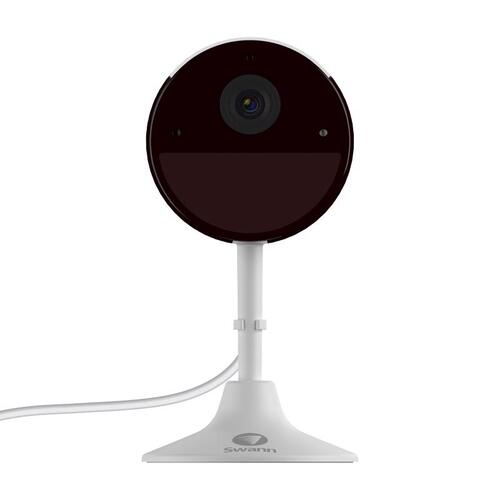 Security Camera Plug-in Indoor Smart-Enabled Black/White