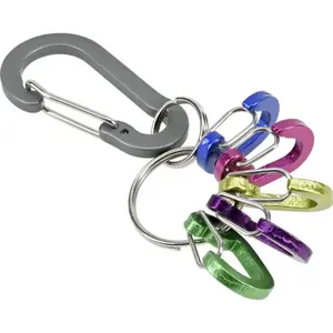 Hillman Aluminum Multicolored Carabiner Clip Hook Key Chain