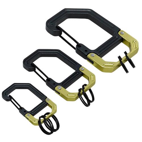 Carabiner Key Chain Apex Aluminum Black/Green Clip/Hook Black/Green