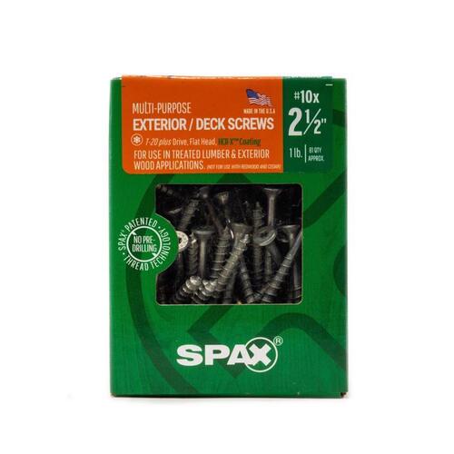 Deck Screws No. 10" X 2-1/2" L Gray Star Flat Head 1 lb HCR-X