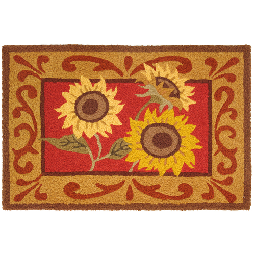 Jellybean JB-JB062 Accent Rug 30" L X 20" W Multicolored Provence Sunflowers Polyester Multicolored