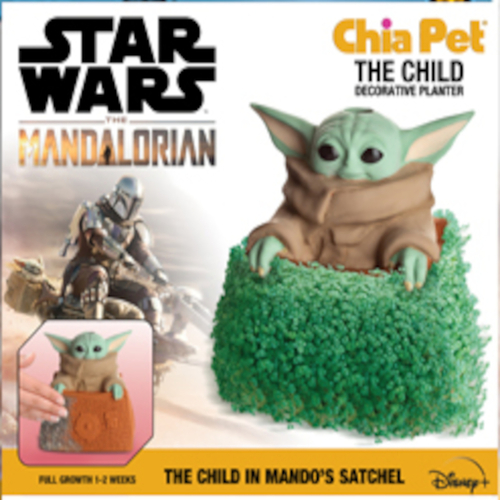 Chia Pet CP985A16 Decorative Planter Star Wars Child Mandalorian Clay Multicolored