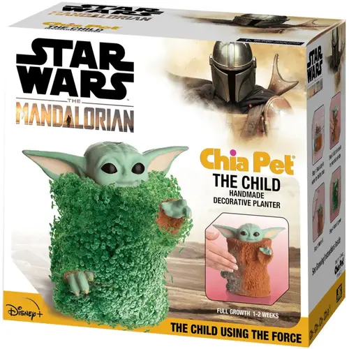 Chia Pet CP974A16 Decorative Planter Mandalorian The Child Standing Clay Multicolored