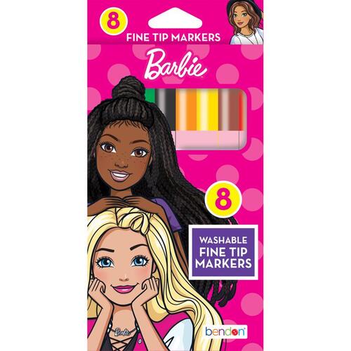 Bendon 52619 Fine Tip Marker Barbie Multicolored