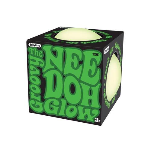 Schylling GND Squeeze Ball Glow In The Dark Needoh Green 6 pc Green