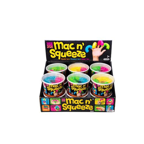 Schylling MNSQ Mac N Squeeze Fidget Toy NeeDoh Assorted 4 pc Assorted