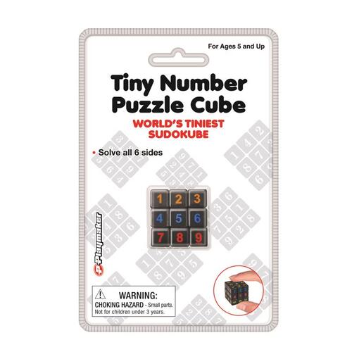 Tiny Number Puzzle Cube Plastic Multicolored Multicolored