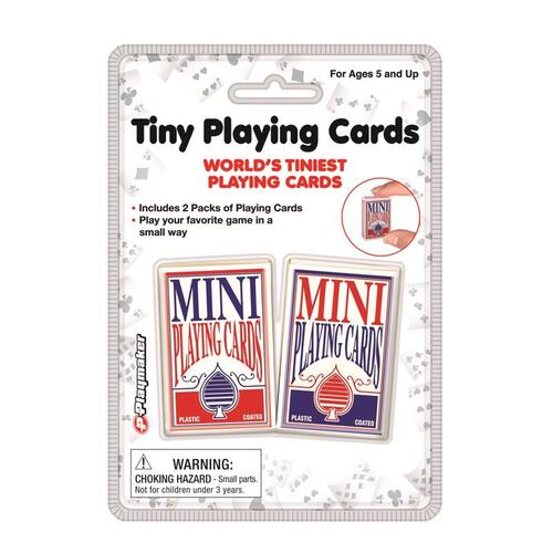 Playmaker Toys 10581 Tiny Playing Cards Plastic Blue/Red Blue/Red