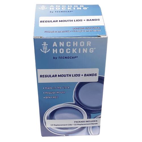 Canning Lids and Bands Anchor Hocking Regular Mouth