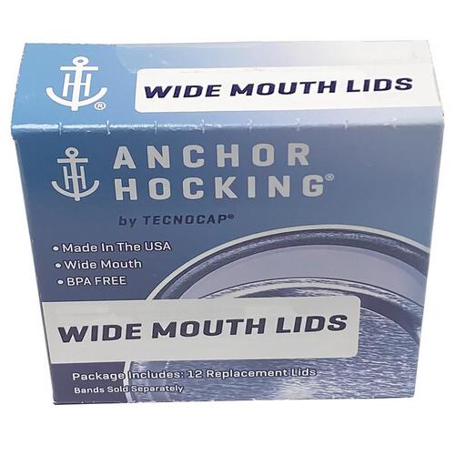 Canning Lid Anchor Hocking Wide Mouth Gold - pack of 24
