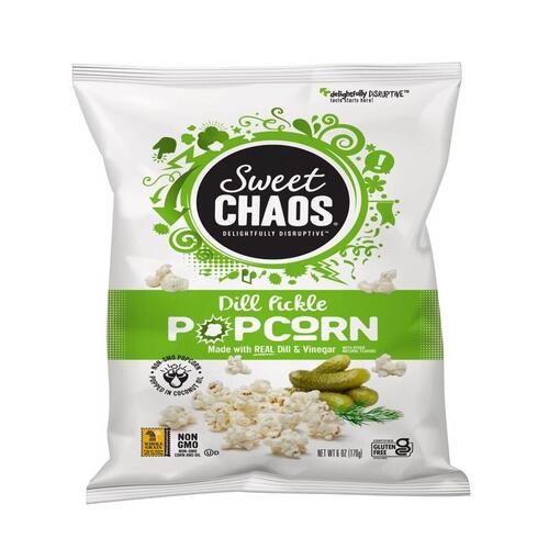 Sweet Chaos 300623 Popcorn Dill Pickle 6 oz Bagged