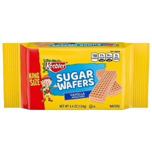 Keebler 759107 Sugar Wafers King Size Vanilla 4.4 oz Pouch