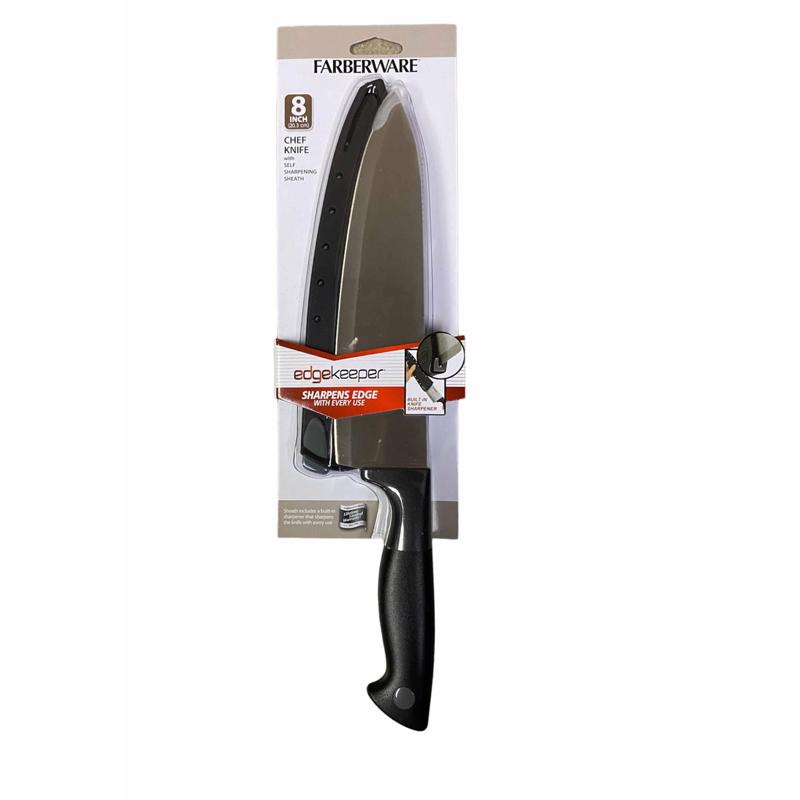 Farberware 5301746 Knife Edgekeeper 8" L Stainless Steel Chef's 1 pc Black/Silver