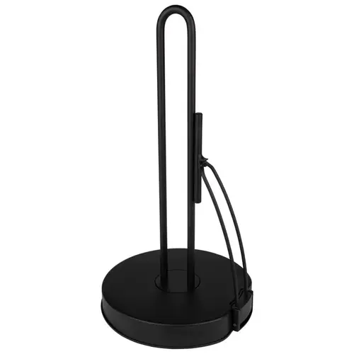 Paper Towel Holder Euro Steel 13" H X 7" W X 7" L Black