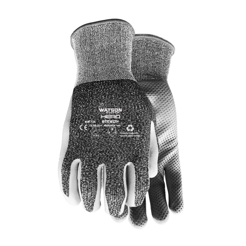 Watson Gloves 373-M Gloves Watson Stealth M Nitrile/Polyester Knit Hero Black Black