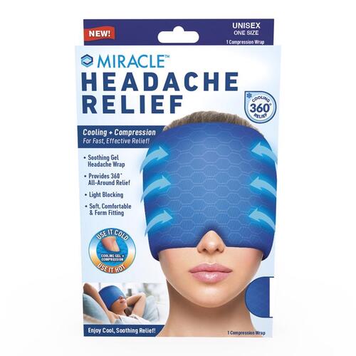 As Seen on TV MHDR-MC12/4 Headache Relief Wrap Miracle Blue