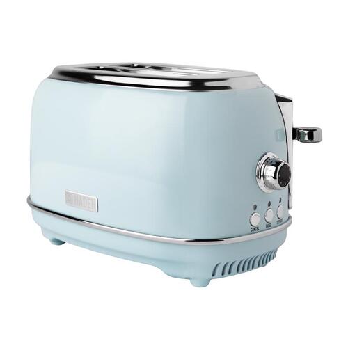 Toaster Heritage Stainless Steel Blue 2 slot 8" H X 12" W X 8" D Semi-Gloss