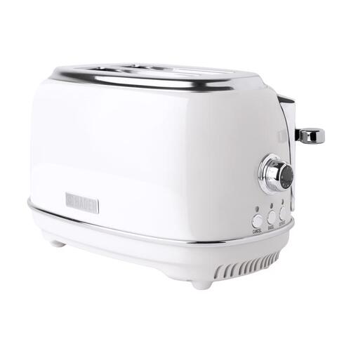 Toaster Heritage Stainless Steel White 2 slot 8" H X 12" W X 8" D Semi-Gloss