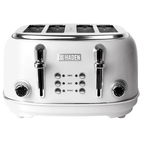 Toaster Heritage Stainless Steel White 4 slot 8" H X 13" W X 12" D Semi-Gloss