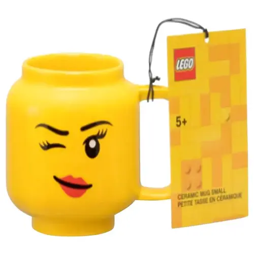 Lego 40460803-XCP8 Mug 7.6 oz Winking Girl Yellow BPA Free Yellow - pack of 8