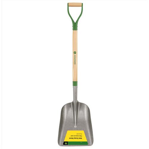 John Deere PST-Y-JD Shovel 47.5" Steel Scoop General Purpose Wood Handle Multi-Colored