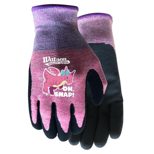 Watson Gloves 6171-XS Gardening Gloves Homegrown XS Polyester Knit Oh, Snap! Pink Pink
