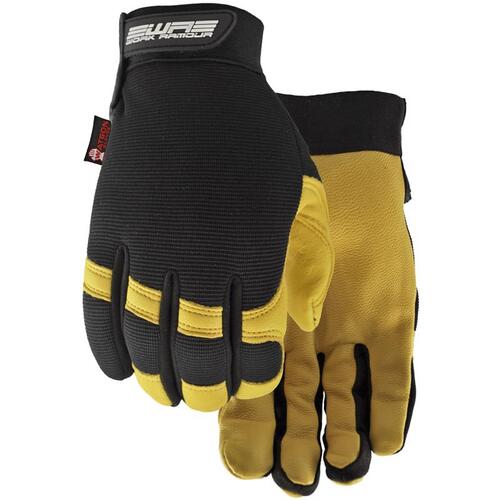 Watson Gloves 005-M Protection Gloves Flextime Women's High Performance Black/Yellow M Black/Yellow