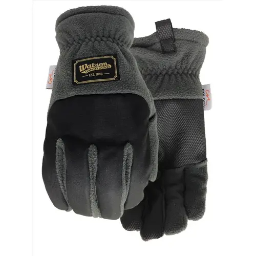 Watson Gloves 9381-L Cold Weather Gloves L Polyester Fleece Navidad Grey/Black Grey/Black