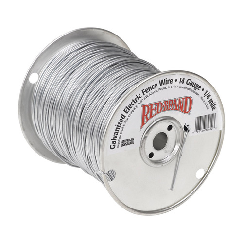 Red Brand 85610 Electric Fence Wire Electric-Powered Silver Silver