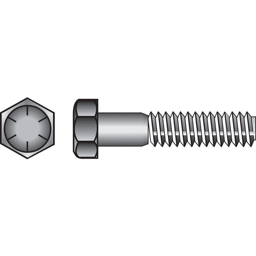 Hex Head Cap Screw 3/8" D X 1-3/4" L Heat Treated Steel Heat Treated