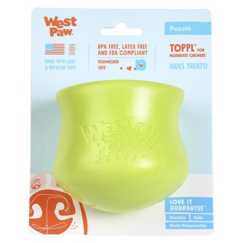 West Paw ZG084GRN Pet Toy Zogoflex Green Plastic Toppl Large Green