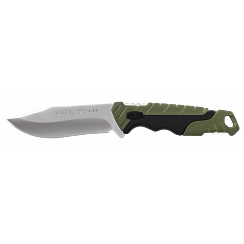 Fixed Hunting Knife Pursuit Black/Green 420 HC Steel 8" Drop Point